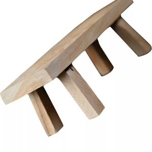 Brown Storage Stool with Minimalist Design and Three Legs